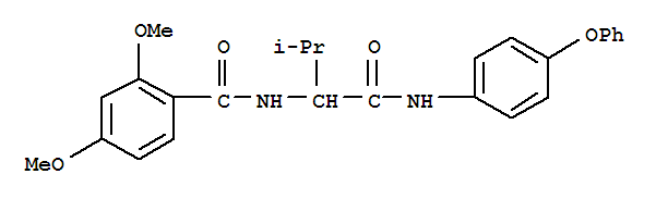(9Ci)-2,4-二甲氧基-N-[2-甲基-1-[[(4-苯氧基苯基)氨基]羰基]丙基]-苯甲酰胺結構式_336165-69-6結構式