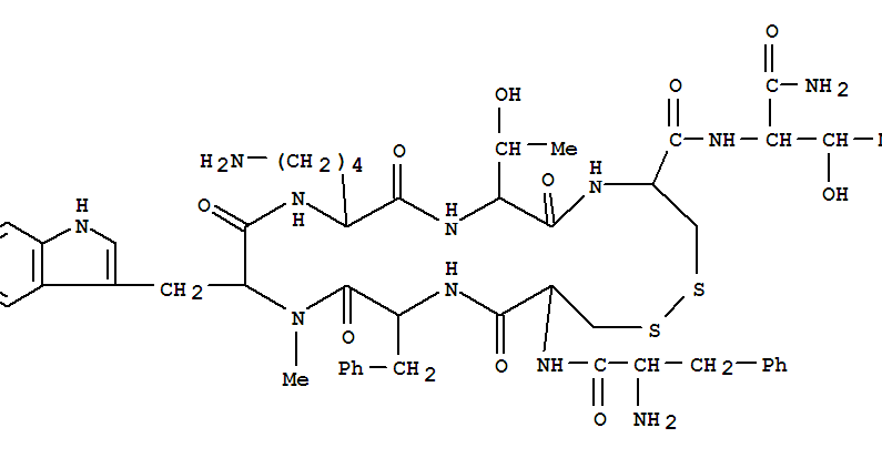 (D-phe5,cys6,11,n-me-d-trp8)-somatostatin-14 (5-12) amideStructure,340821-13-8Structure (D-phe5,cys6,11,n-me-d-trp8)-somatostatin-14 (5-12) amide Structure,340821-13-8Structure