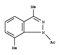 1H-indazole, 1-acetyl-3,7-dimethyl- (9ci) Structure,343773-68-2Structure