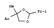 (9CI)-1-[4-甲基-2-(1-甲基乙基)-1,3-二氧雜烷-4-基]-乙酮結(jié)構(gòu)式_344296-59-9結(jié)構(gòu)式