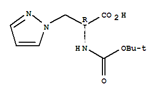 3-吡唑基-N-Boc-丙氨酸結(jié)構(gòu)式_348081-42-5結(jié)構(gòu)式
