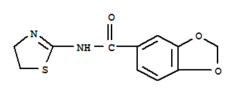 (9Ci)-N-(4,5-二氫-2-噻唑)-1,3-苯并二氧雜環(huán)戊烯-5-羧酰胺結(jié)構(gòu)式_349415-55-0結(jié)構(gòu)式