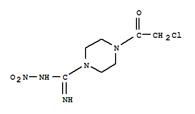 1-Piperazinecarboximidamide,4-(chloroacetyl)-n-nitro-(9ci)Structure,351417-77-1Structure 1-Piperazinecarboximidamide,4-(chloroacetyl)-n-nitro-(9ci) Structure,351417-77-1Structure