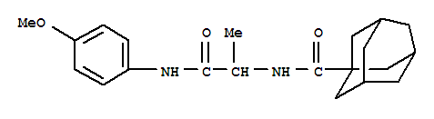 (9Ci)-N-[2-[(4-甲氧基苯基)氨基]-1-甲基-2-氧代乙基]-三環(huán)[3.3.1.13,7]癸烷-1-羧酰胺結(jié)構(gòu)式_353492-18-9結(jié)構(gòu)式