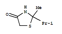 4-Thiazolidinone,2-methyl-2-(1-methylethyl)-(9ci)Structure,35350-87-9Structure 4-Thiazolidinone,2-methyl-2-(1-methylethyl)-(9ci) Structure,35350-87-9Structure