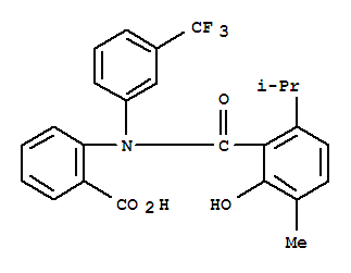 (9ci)-2-[[2-羥基-3-甲基-6-(1-甲基乙基)苯甲?；鵠[3-(三氟甲基]苯基]氨基]-苯甲酸結(jié)構(gòu)式_35713-66-7結(jié)構(gòu)式