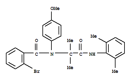 (9ci)-2-溴-n-[2-[(2,6-二甲基苯基)氨基]-1,1-二甲基-2-氧代乙基]-n-(4-甲氧基苯基)-苯甲酰胺結(jié)構(gòu)式_364748-53-8結(jié)構(gòu)式