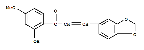 3-(1,3-苯并二氧雜環(huán)戊烯-5-基)-1-(2-羥基-4-甲氧基苯基)-2-丙烯-1-酮結(jié)構(gòu)式_36685-65-1結(jié)構(gòu)式