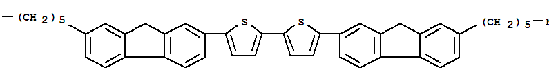 2-(2-Hexyl-9h-fluoren-7-yl)-5-(5-(2-hexyl-9h-fluoren-7-yl)thiophen-2-yl)thiopheneStructure,369599-42-8Structure 2-(2-Hexyl-9h-fluoren-7-yl)-5-(5-(2-hexyl-9h-fluoren-7-yl)thiophen-2-yl)thiophene Structure,369599-42-8Structure