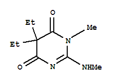 4,6(1H,5h)-pyrimidinedione,5,5-diethyl-1-methyl-2-(methylamino)-(9ci) Structure,371952-49-7Structure