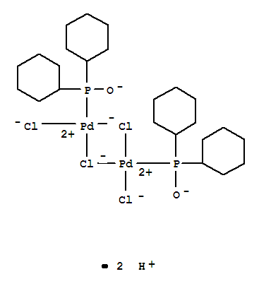 Dihydrogen di-mu-chlorodichlorobis(dicyclohexylphophinito-kp)dipalladate(2-)Structure,386706-35-0Structure Dihydrogen di-mu-chlorodichlorobis(dicyclohexylphophinito-kp)dipalladate(2-) Structure,386706-35-0Structure