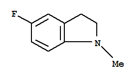 1H-indole,5-fluoro-2,3-dihydro-1-methyl-(9ci)Structure,388078-34-0Structure 1H-indole,5-fluoro-2,3-dihydro-1-methyl-(9ci) Structure,388078-34-0Structure