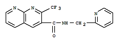 1,8-Naphthyridine-3-carboxamide,n-(2-pyridinylmethyl)-2-(trifluoromethyl)-(9ci)Structure,388565-55-7Structure 1,8-Naphthyridine-3-carboxamide,n-(2-pyridinylmethyl)-2-(trifluoromethyl)-(9ci) Structure,388565-55-7Structure