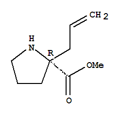 (R)-2-(2-propenyl)-2-carboxymethyl-pyrrolidineStructure,389127-43-9Structure (R)-2-(2-propenyl)-2-carboxymethyl-pyrrolidine Structure,389127-43-9Structure