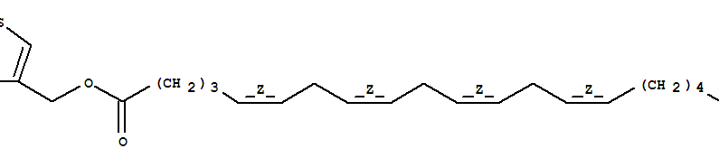 (5Z,8Z,11Z,14Z)-5,8,11,14-二十碳四烯酸 3-噻吩基甲基酯結(jié)構(gòu)式_390824-17-6結(jié)構(gòu)式