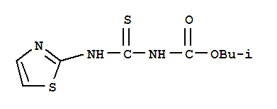 Isobutyl (1,3-thiazol-2-ylcarbamothioyl)carbamateStructure,39142-37-5Structure Isobutyl (1,3-thiazol-2-ylcarbamothioyl)carbamate Structure,39142-37-5Structure
