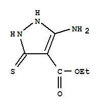 1H-pyrazole-4-carboxylicacid,5-amino-2,3-dihydro-3-thioxo-,ethylester(9ci)Structure,392672-02-5Structure 1H-pyrazole-4-carboxylicacid,5-amino-2,3-dihydro-3-thioxo-,ethylester(9ci) Structure,392672-02-5Structure