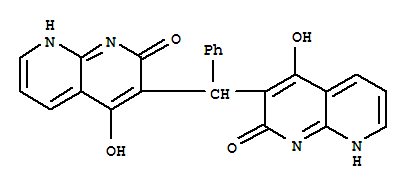 1,8-Naphthyridin-2(1h)-one,3,3-(phenylmethylene)bis[4-hydroxy-(9ci)Structure,401938-32-7Structure 1,8-Naphthyridin-2(1h)-one,3,3-(phenylmethylene)bis[4-hydroxy-(9ci) Structure,401938-32-7Structure