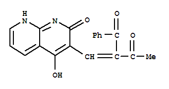 (9ci)-2-[(1,2-二氫-4-羥基-2-氧代-1,8-萘啶-3-基)亞甲基]-1-苯基-1,3-丁烷二酮結構式_401938-50-9結構式