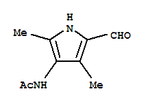 Acetamide, n-(5-formyl-2,4-dimethyl-1h-pyrrol-3-yl)-(9ci)Structure,40236-27-9Structure Acetamide, n-(5-formyl-2,4-dimethyl-1h-pyrrol-3-yl)-(9ci) Structure,40236-27-9Structure