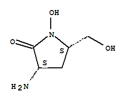 (3s,5s)-(9ci)-3-氨基-1-羥基-5-(羥基甲基)-2-吡咯烷酮結構式_402579-37-7結構式