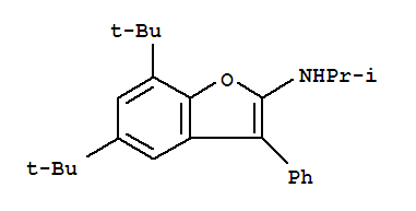 2-Benzofuranamine, 5,7-bis(1,1-dimethylethyl)-n-(1-methylethyl)-3-phenyl-Structure,406952-42-9Structure 2-Benzofuranamine, 5,7-bis(1,1-dimethylethyl)-n-(1-methylethyl)-3-phenyl- Structure,406952-42-9Structure