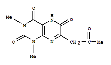 2,4,6(3H)-pteridinetrione, 1,5-dihydro-1,3-dimethyl-7-(2-oxopropyl)-Structure,411237-27-9Structure 2,4,6(3H)-pteridinetrione, 1,5-dihydro-1,3-dimethyl-7-(2-oxopropyl)- Structure,411237-27-9Structure
