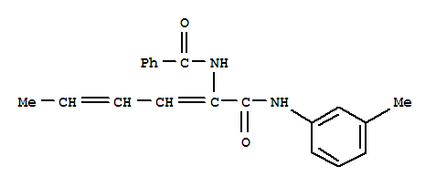 (9ci)-n-[1-[[(3-甲基苯基)氨基]羰基]-1,3-戊二烯]-苯甲酰胺結(jié)構(gòu)式_418796-26-6結(jié)構(gòu)式