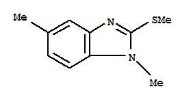 1H-benzimidazole,1,5-dimethyl-2-(methylthio)-(9ci)Structure,419540-44-6Structure 1H-benzimidazole,1,5-dimethyl-2-(methylthio)-(9ci) Structure,419540-44-6Structure