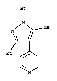 Pyridine, 4-(1,3-diethyl-5-methyl-1h-pyrazol-4-yl)-(9ci)Structure,419571-61-2Structure Pyridine, 4-(1,3-diethyl-5-methyl-1h-pyrazol-4-yl)-(9ci) Structure,419571-61-2Structure