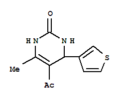 2(1H)-pyrimidinone,5-acetyl-3,4-dihydro-6-methyl-4-(3-thienyl)-(9ci)Structure,423153-18-8Structure 2(1H)-pyrimidinone,5-acetyl-3,4-dihydro-6-methyl-4-(3-thienyl)-(9ci) Structure,423153-18-8Structure