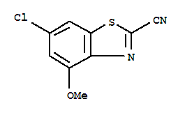 2-Benzothiazolecarbonitrile,6-chloro-4-methoxy-(9ci)Structure,438548-11-9Structure 2-Benzothiazolecarbonitrile,6-chloro-4-methoxy-(9ci) Structure,438548-11-9Structure