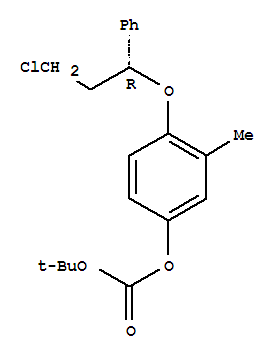 (R)-3-氯-1-苯基-1-[2-甲基-4-[(叔丁氧基羰基)氧基]苯氧基]
丙烷結構式_457634-25-2結構式
