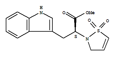(Alphas)-alpha-(1,1-dioxido-2(3h)-isothiazolyl)-1h-indole-3-propanoic acid methyl esterStructure,515130-15-1Structure (Alphas)-alpha-(1,1-dioxido-2(3h)-isothiazolyl)-1h-indole-3-propanoic acid methyl ester Structure,515130-15-1Structure