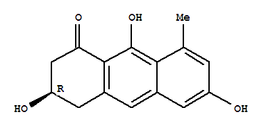 (-)-3,4-Dihydro-3,6,9-trihydroxy-8-methylanthracen-1(2h)-oneStructure,53254-92-5Structure (-)-3,4-Dihydro-3,6,9-trihydroxy-8-methylanthracen-1(2h)-one Structure,53254-92-5Structure