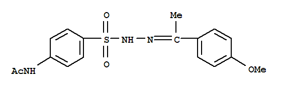 4-(乙酰基氨基)-苯磺酸 2-[1-(4-甲氧基苯基)亞乙基]肼結(jié)構(gòu)式_5448-98-6結(jié)構(gòu)式