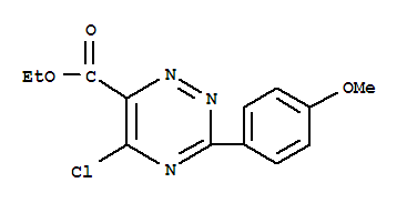 1,2,4-Triazine-6-carboxylic acid, 5-chloro-3-(4- methoxyphenyl)-, ethyl esterStructure,572920-44-6Structure 1,2,4-Triazine-6-carboxylic acid, 5-chloro-3-(4- methoxyphenyl)-, ethyl ester Structure,572920-44-6Structure