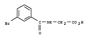 n-(3-溴苯甲酰基)-甘氨酸結構式_57728-60-6結構式