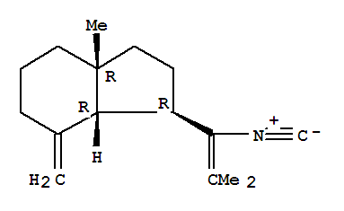(1R,7aα)-八氫-1α-(1-異氰基-2-甲基-1-丙烯基)-3aα-甲基-7-亞甲基-1H-茚結(jié)構(gòu)式_62078-10-8結(jié)構(gòu)式