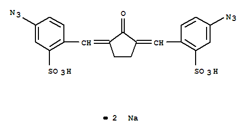 2,5-Bis-(4-azido-2-sulfobenzylidene)-cyclopentanone, disodium salt, tetrahydrateStructure,62316-48-7Structure 2,5-Bis-(4-azido-2-sulfobenzylidene)-cyclopentanone, disodium salt, tetrahydrate Structure,62316-48-7Structure