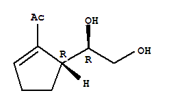 (9ci)-1-[(5r)-5-[(1r)-1,2-二羥基乙基]-1-環(huán)戊烯-1-基]-乙酮結構式_639066-97-0結構式