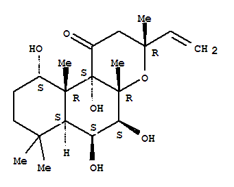 1Alpha,6beta,7beta,9alpha-tetrahydroxy-8,13-epoxy-labd-14-en-11-oneStructure,64657-20-1Structure 1Alpha,6beta,7beta,9alpha-tetrahydroxy-8,13-epoxy-labd-14-en-11-one Structure,64657-20-1Structure
