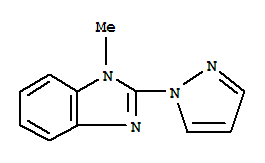 1H-benzimidazole,1-methyl-2-(1h-pyrazol-1-yl)-(9ci)Structure,6488-97-7Structure 1H-benzimidazole,1-methyl-2-(1h-pyrazol-1-yl)-(9ci) Structure,6488-97-7Structure