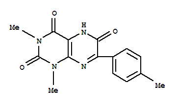 2,4,6(3H)-pteridinetrione, 1,5-dihydro-1,3-dimethyl-7-(4-methylphenyl)-Structure,65158-51-2Structure 2,4,6(3H)-pteridinetrione, 1,5-dihydro-1,3-dimethyl-7-(4-methylphenyl)- Structure,65158-51-2Structure