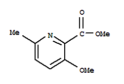 2-Pyridinecarboxylic acid, 3-methoxy-6-methyl-, methyl esterStructure,65515-24-4Structure 2-Pyridinecarboxylic acid, 3-methoxy-6-methyl-, methyl ester Structure,65515-24-4Structure