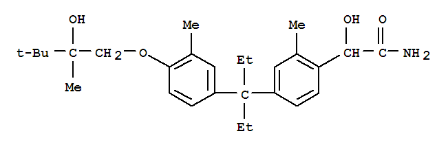  4-[1-乙基-1-[4-(2-羥基-2,3,3-三甲基丁氧基)-3-甲基苯基]丙基]--alpha--羥基-2-甲基-苯乙酰胺結(jié)構(gòu)式_700821-21-2結(jié)構(gòu)式