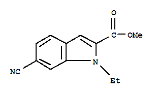 1H-indole-2-carboxylicacid,6-cyano-1-ethyl-,methylester(9ci)Structure,701305-41-1Structure 1H-indole-2-carboxylicacid,6-cyano-1-ethyl-,methylester(9ci) Structure,701305-41-1Structure