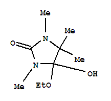 2-Imidazolidinone,4-ethoxy-4-hydroxy-1,3,5,5-tetramethyl-(9ci)Structure,705282-76-4Structure 2-Imidazolidinone,4-ethoxy-4-hydroxy-1,3,5,5-tetramethyl-(9ci) Structure,705282-76-4Structure