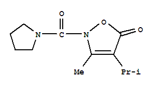 5(2H)-isoxazolone, 3-methyl-4-(1-methylethyl)-2-(1-pyrrolidinylcarbonyl)-Structure,706803-99-8Structure 5(2H)-isoxazolone, 3-methyl-4-(1-methylethyl)-2-(1-pyrrolidinylcarbonyl)- Structure,706803-99-8Structure