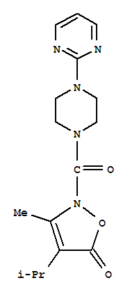 (9ci)-1-[[3-甲基-4-(1-甲基乙基)-5-氧代-2(5h)-異噁唑基]羰基]-4-(2-嘧啶)-哌嗪結(jié)構式_706804-26-4結(jié)構式